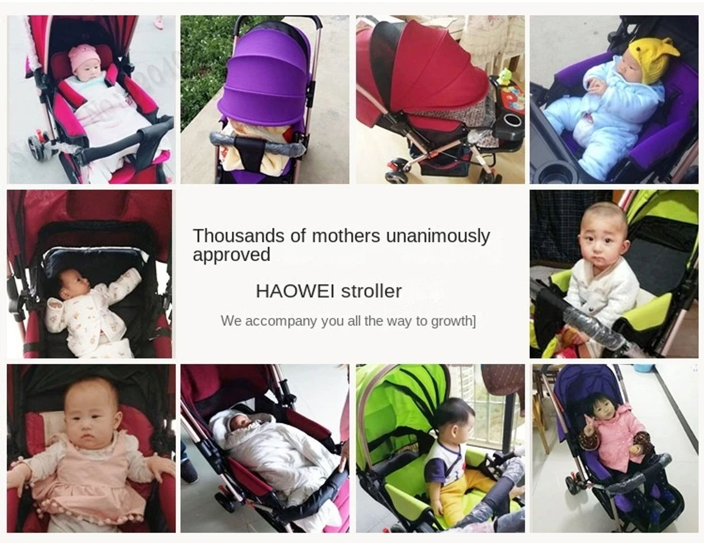 Description Picture 3 of itemFolding Baby Stroller can Sit or Lie Down Lightweight Four-wheeled Shock-absorbing Walking Baby Car Out of the Baby Car Stroller
