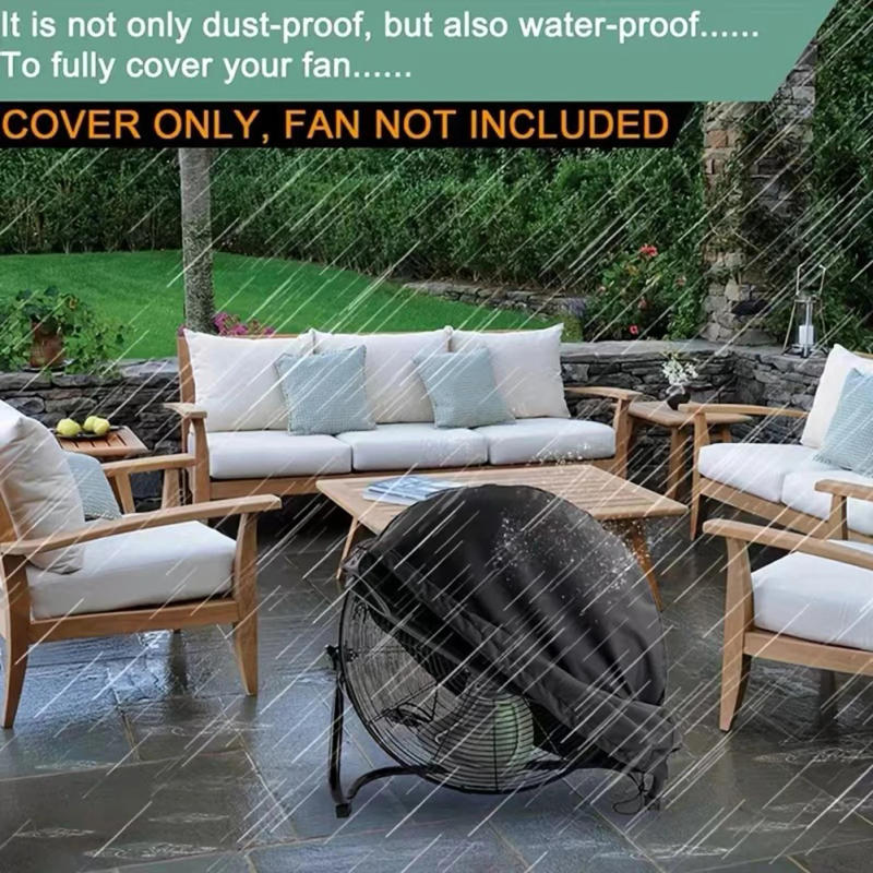 Description Picture 4 of item1pc Foldable Industrial Electric Fan Cover Fan Cover Sun Protection Dust Cover Household Dust Covers Oxford Cloth Fan Cover