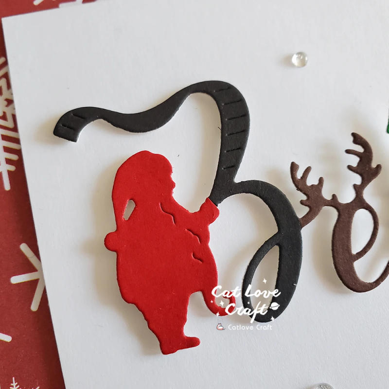 Description Picture 4 of itemCatlove Christmas Believe Word Metal Cutting Dies Scrapbooking Mold Stencil Die Cuts Card Making DIY Craft Embossing New Dies