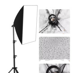 Broadcast Light 50x70CM Four Lamp Softbox Kit Photographic Lighting With Bulb Soft Box Photographic Lightings Camera Accessories