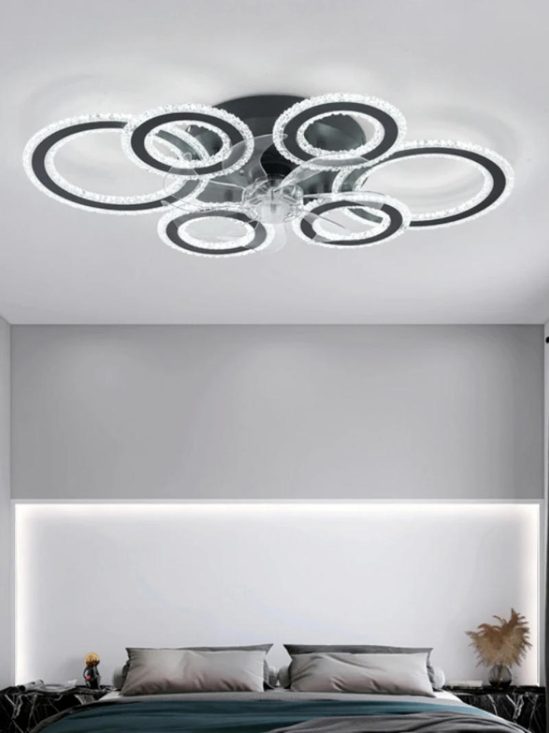 Description Picture 5 of itemLED Ceiling Light annular Crystal Modern Nordic Luxury Bedroom Living atmosphere Restaurant Remote with Dimmable Ceiling Light