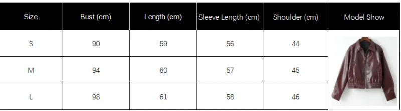 Description Picture 4 of itemFashion Lapel Collar Green Pu Leather Short Jackets For Women Locomotive Button Long Sleeve Coats Female 2024 Autumn Office Wear