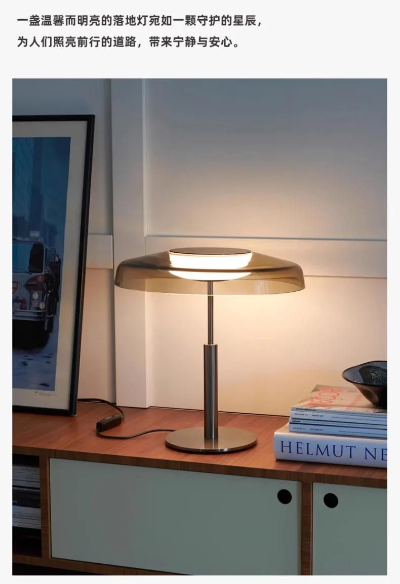Description Picture 6 of itemItalian Design DORA Stained Glass Floor Lamp with Touch Switch Simple Modern Vertical Table Lamp Living Room Sofa Bedroom Study
