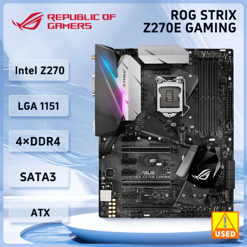 Description Picture 2 of item1151 Motherboard ASUS ROG STRIX Z270E GAMING Motherboard LGA 1151DDR4 Intel Z270 64GB PCI-E 3.0 USB3.1ATX For Core i3-6098P cpus