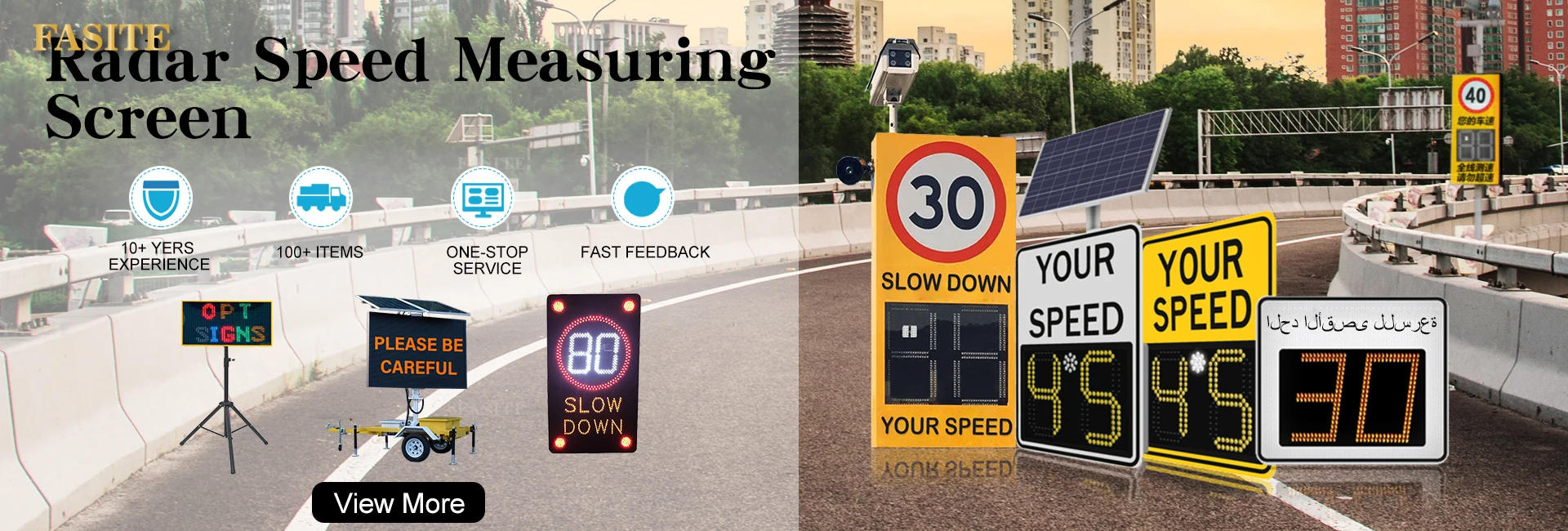 Description Picture 2 of itemHigh visibility radar traffic solar powered speed signs LED speed limit signs