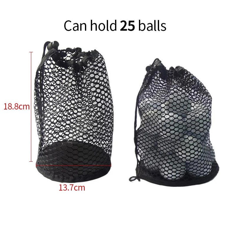 Description Picture 4 of itemGolf Sports Mesh Net Bag Nylon Golf Tennis 12/25/50 Ball Carrying Drawstring Pouch 1pcs Golf Bags Golf Accessories