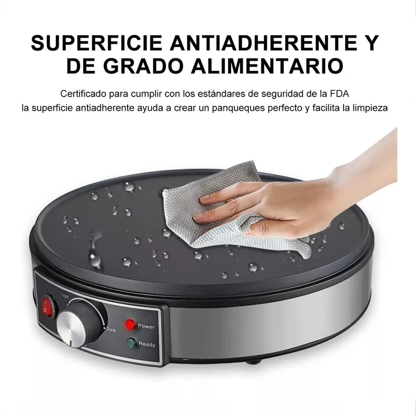Description Picture 4 of itemElectric Griddle Crepe Maker Cooktop - Nonstick Griddle Crepes Maker with LED Indicator Lights  Adjustable Temperature Control
