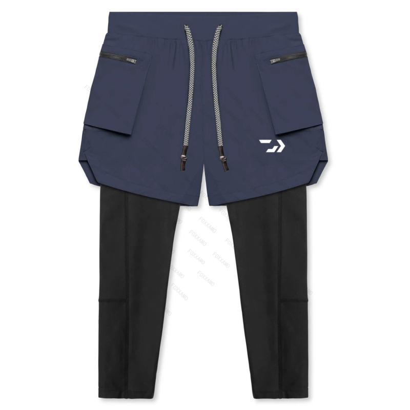 Description Picture 5 of item2024 Summer Fishing Pants Men's Elastic Quick Dry Moisture Absorbing Pants Fitness Breathable Running Bicycle Pants