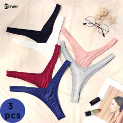 Seamless Thongs Solid Thong Panties For Women Sexy Soft Silk Tangas Mujer Girls Woman Strings Tanga Second Skin Slips G-string