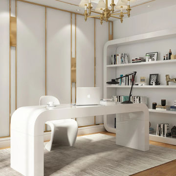 White Reception Office Desks Executive Study Floor Modern Office Desks Writing Conference Scrivania Ufficio Lavoro Furnitures