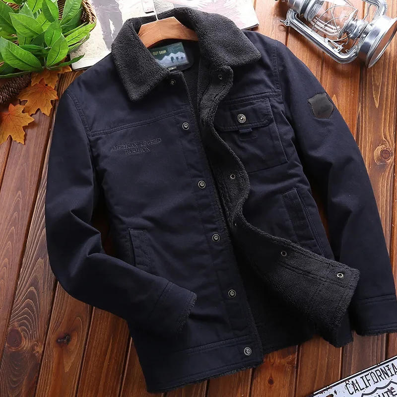 Description Picture 3 of item2024 Winter Jacket Men Cotton Padded Warm Loose Thickening Parka Coat Casual outdoor Short Male Jacket Men's brand Clothing