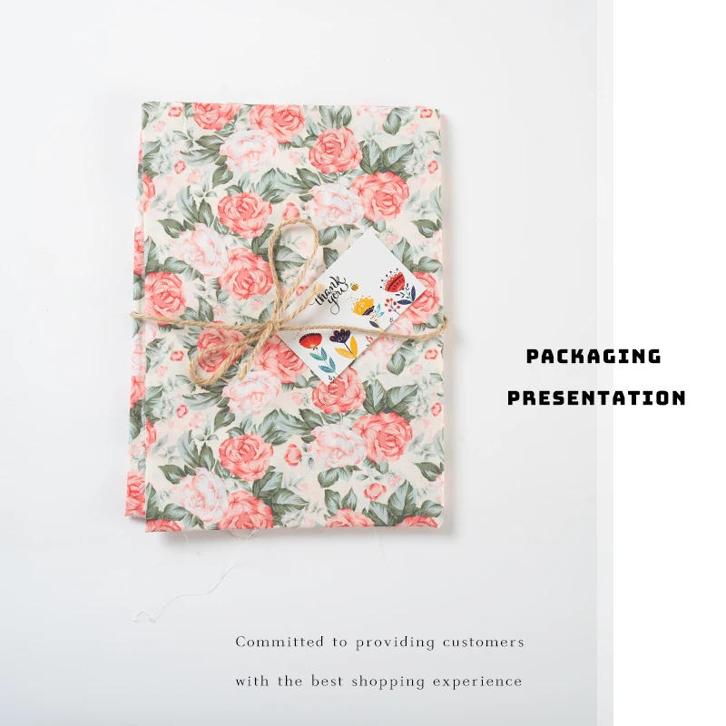 Description Picture 6 of itemvintage rose floral pattern print nature cotton poplin fabrics sewing for dolls kids shirt dress shirt textiles cloth by  meters