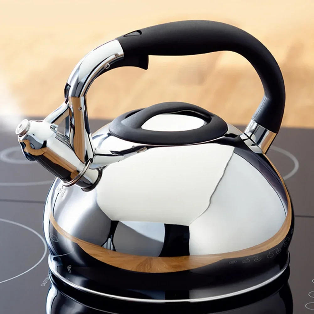 Description Picture 4 of item304 Stainless Steel Loud Whistling Hot Water Kettle Induction Cooker Home Camping Boiling Coffee Tea Kettle Stove Top Teapot
