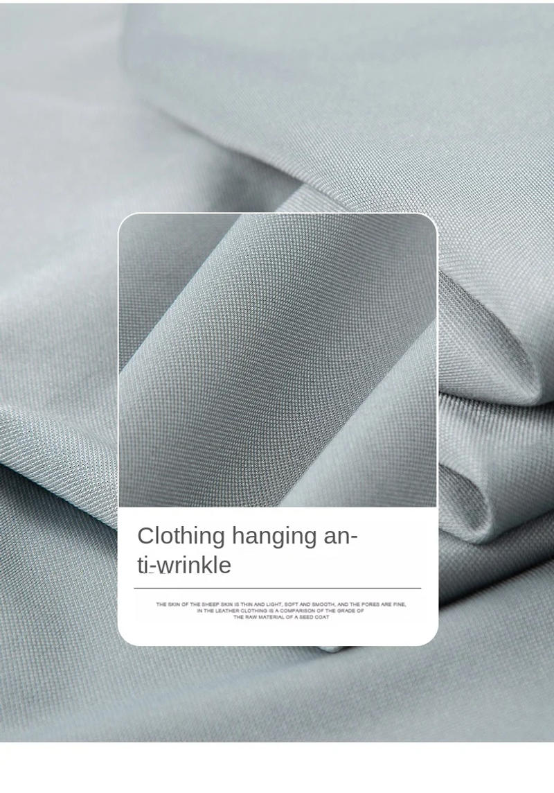 Description Picture 6 of itemDraping Ice Silk Summer Thin Casual Pants Men's Straight High-End Slim Elastic Breathable Soft Business Trousers