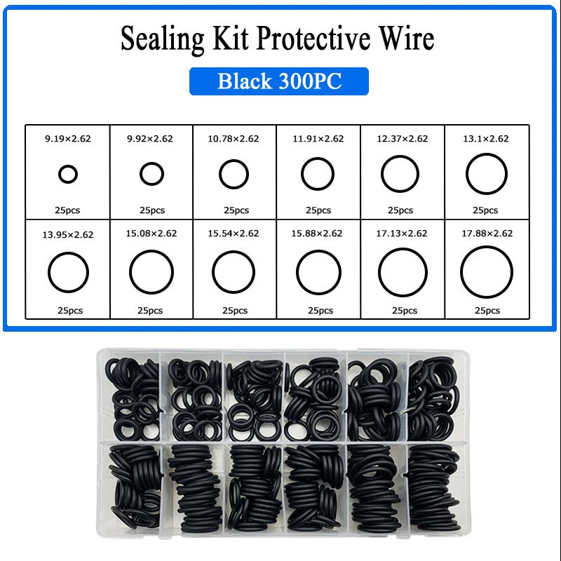 Description Picture 2 of item300Pcs 12 Sizes Rubber O Ring Kit Sealing Gasket Washers for Automobiles Plumbing Faucet Water Repair Resist Oil NBR O-Ring