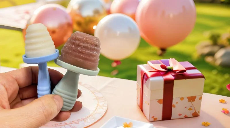 Description Picture 4 of itemâ€Œ"Reusable Silicone Ice Cream Molds & Baby Food Containers â€“ DIY Lollipop & Ice Cube Tray Set for Homemade Treats"