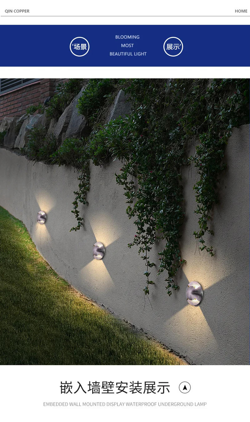 Description Picture 3 of itemIP68 3W LED Underground Light Ground Garden Path Floor Lamp Outdoor Buried Yard Landscape 85-265V DC12V