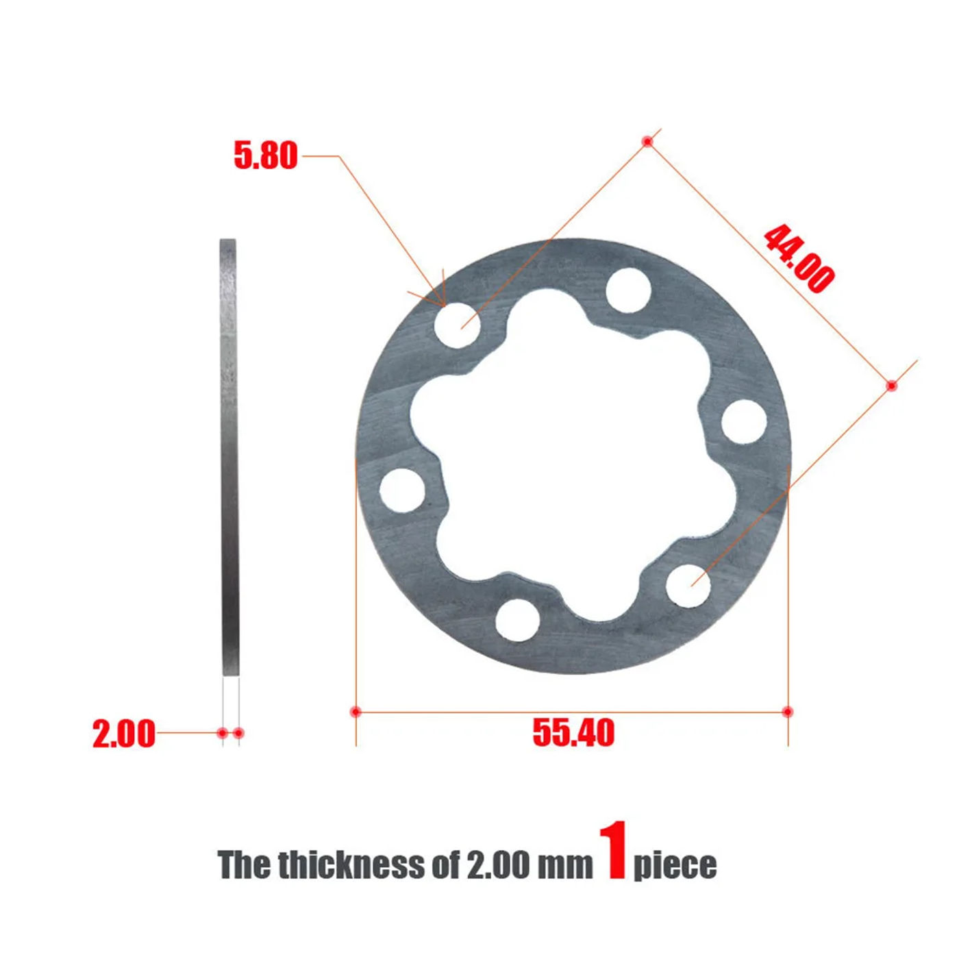 Description Picture 4 of itemE-Bike Bike Electric Scooter Brake Pads Gasket Spacer -=-=-6 Holes Disc Washer 2/2.5/4/5mm Bicycle Brake Bicycle Parts