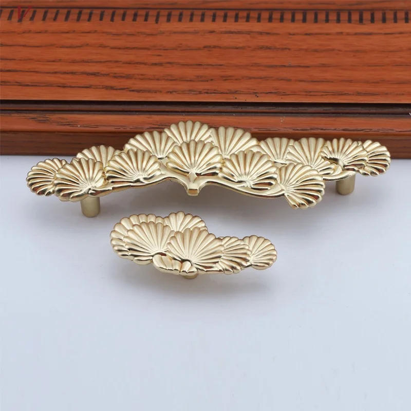 Description Picture 3 of itemFloral Plant Pine Tree Handle Solid Furniture Handles Drawer Knob Zinc Alloy Cabinet Door Wardrobe Cupbaord Pulls Diy