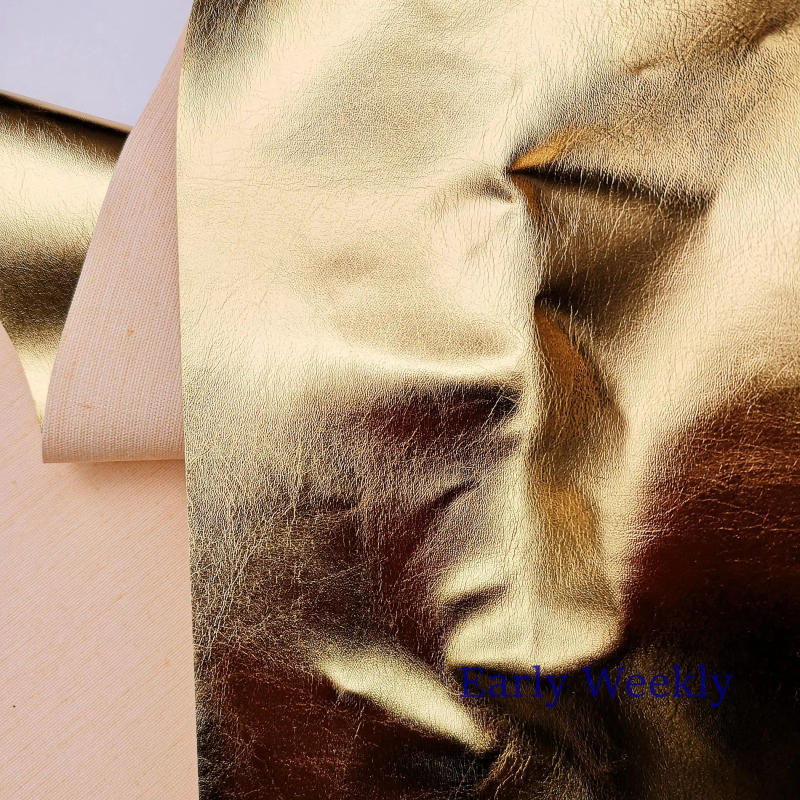 Description Picture 5 of itemMetalic PU leather for diy sewing cosplay fabric Silver Gold Synthetic Leather Metallic Luster Fabric for Earrings 138x50cm