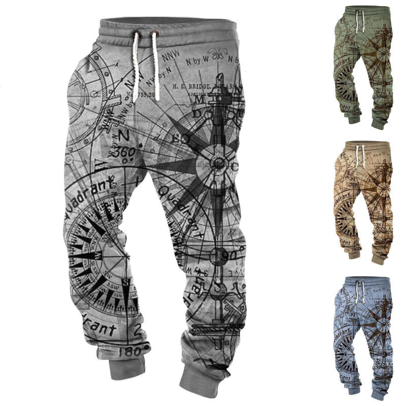 Description Picture 2 of item2024 Men Personality Long Pants Outdoor Camping Camo Casual 3d Printed Casual Sweatpants Fishing Fitness Trousers Sportwear