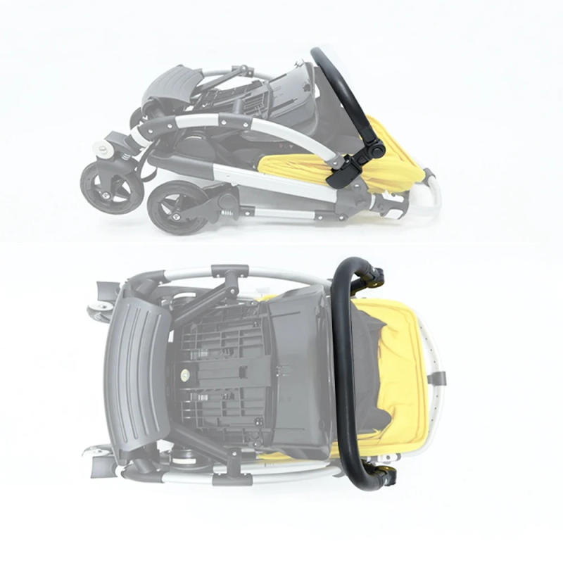 Description Picture 3 of itemBaby Armrest For Bugaboo Bee/3/5/6 Buggy Bumper Bar With Leather Cover Clamp Openable Foldable Stroller Replace Accessories