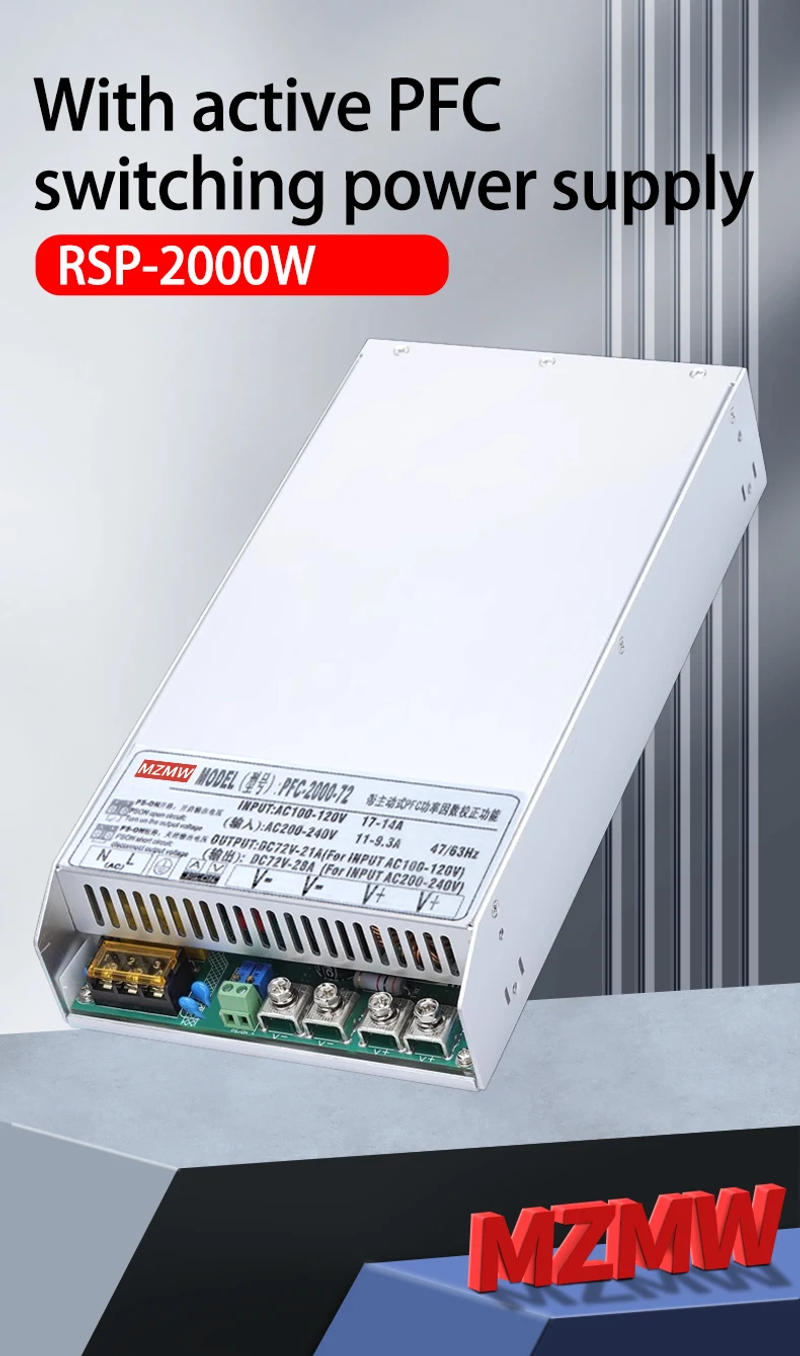Description Picture 2 of itemMZMW PFC Switching Power Supply RSP 2000W 24/36/48/60/72/110/220V AC/DC Current&Voltage Adjustable Regulator Transformer SMPS