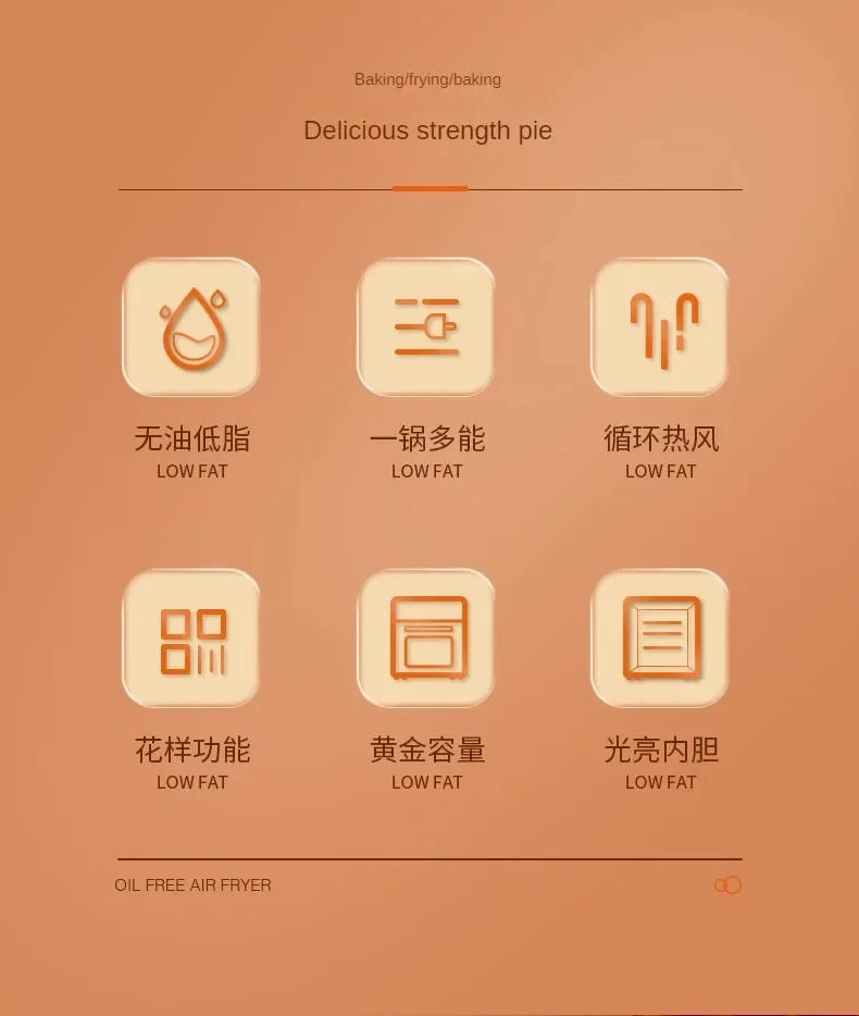 Description Picture 3 of item110V Air Fryer Oven Integrated Household Automatic Intelligent Deep Frying Pan Large Capacity Small Household Appliances