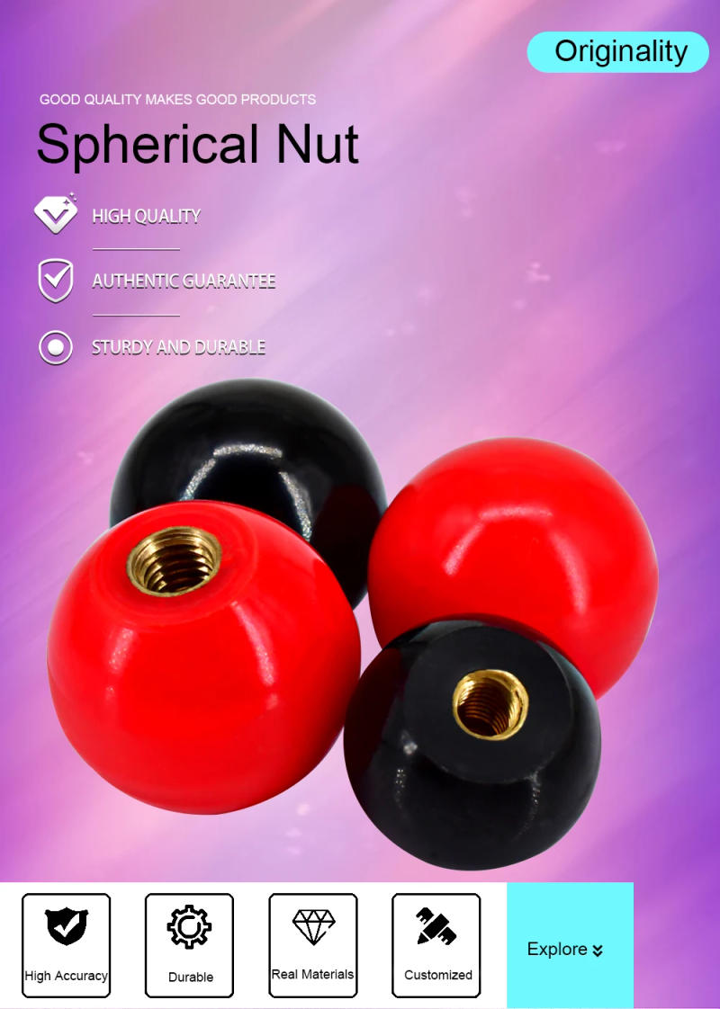 Description Picture 2 of item3-15pcs Thread Copper Core Machine Tool Replacement Ball Lever Knob Clamping Ball Head Nut Knob Accessories M4 M5 M6 M8 M10 M12