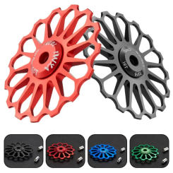 Ceramic Bicycle Guide Wheel, Rear Derailleur, Bearing Axis Adapter, Bike Guide Roller, Jockey Wheel, 10T-17T