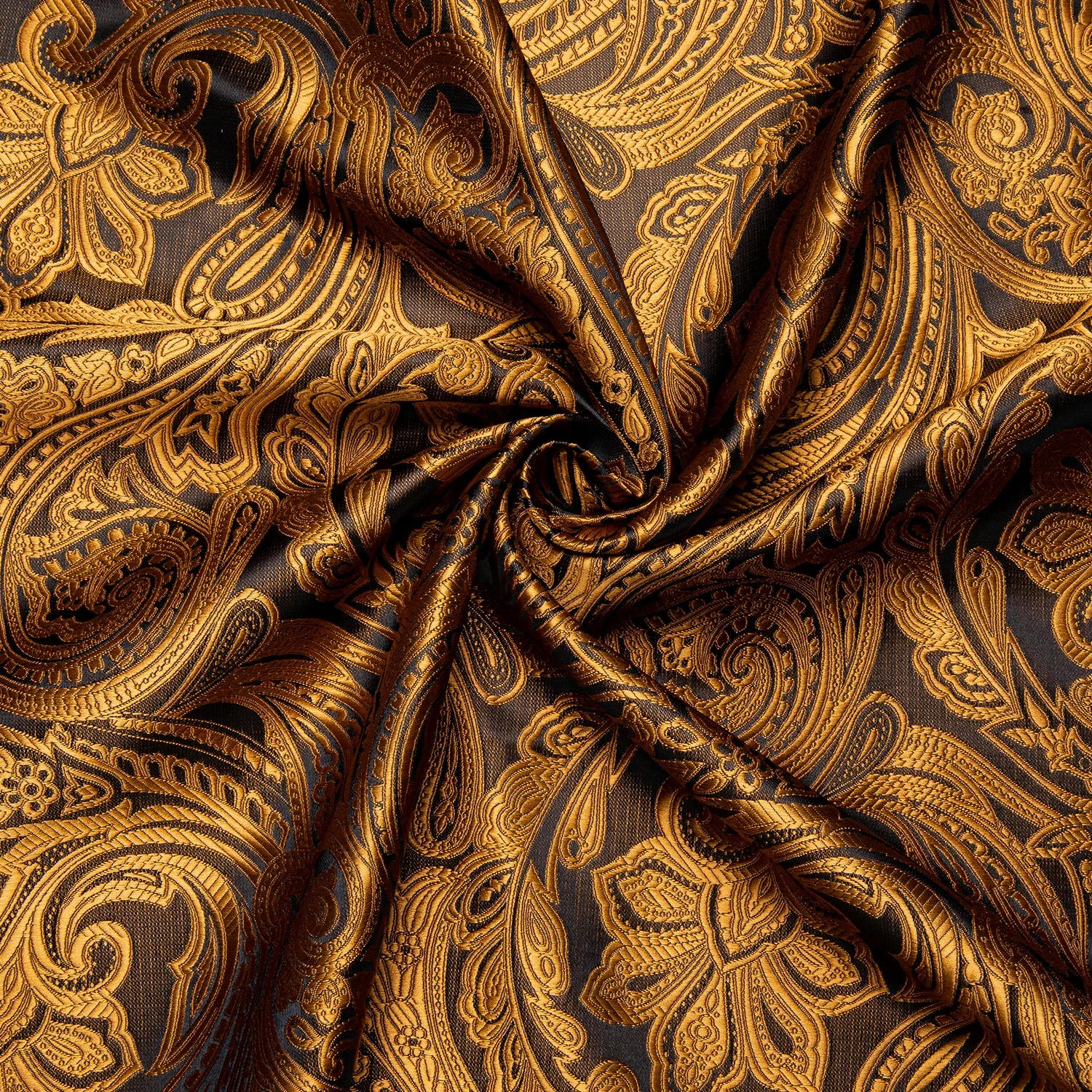 Description Picture 6 of itemGold Paisley Silk Shirts for Men Long Sleeve Luxury Brand Tuxedo Wedding Party Men Clothing DiBanGu