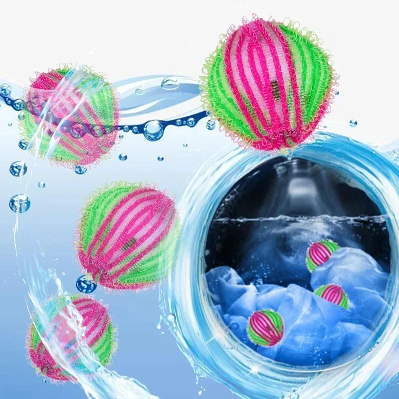 Description Picture 2 of item30/6pcs Magic Laundry Balls Hair Catcher Cleaning Balls Reusable Washing Machine Fur Stain Removal Filter Dirty Collection Tools