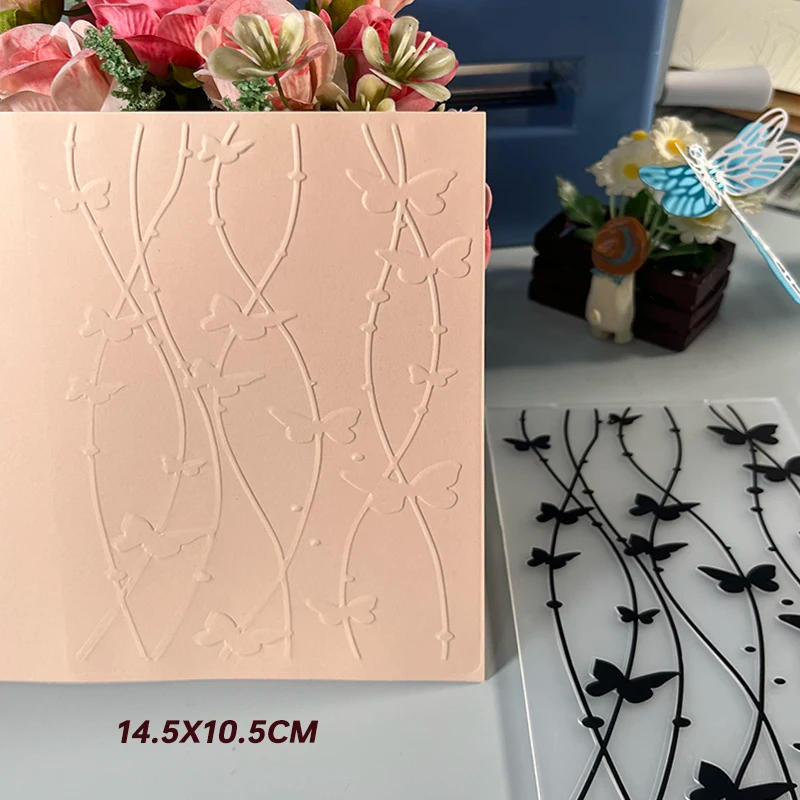 Description Picture 3 of itemDUOFEN Crafts plastic embossing folder collection 6 paper embossing tool flower mold Christmas Birthday New Year day teacher day