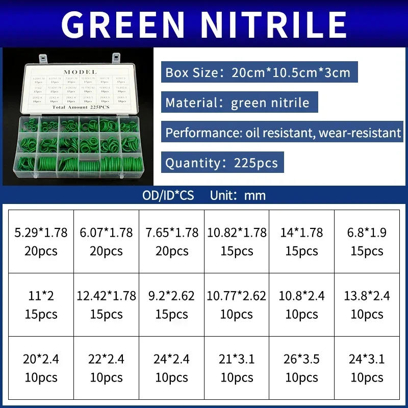 Description Picture 6 of itemAir-conditioning faucet machine boxed nitrile silicone fluorine repair kit sealing waterproof combination kit gasket o-ring