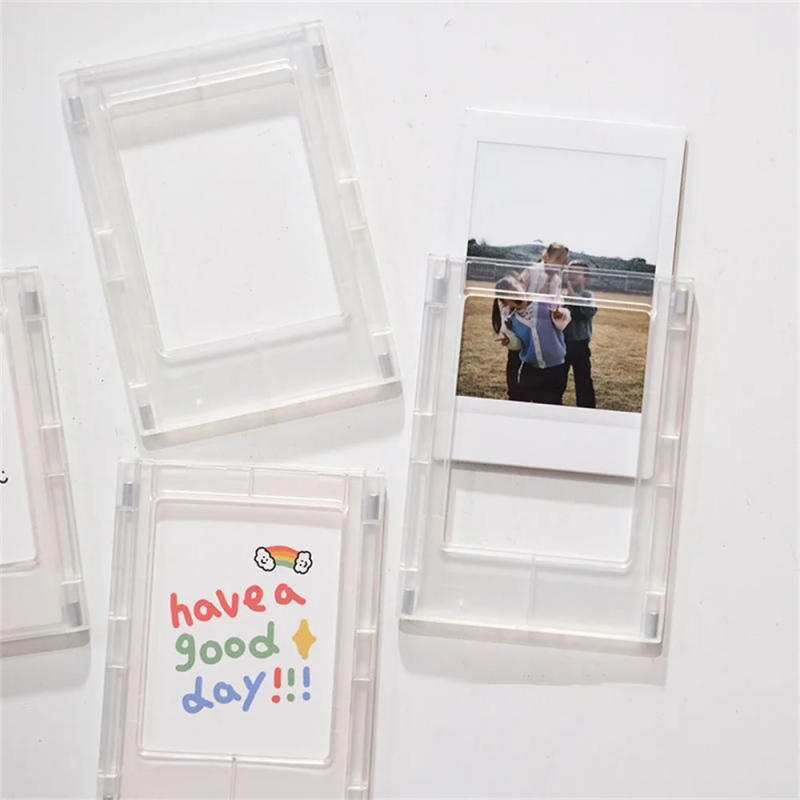 Description Picture 4 of item3-InchPhoto Frame Magnet Design Polaroid Photo Frame Mini Acrylic Magnetic Picture Frames Transparent Acrylic Card Display Stand