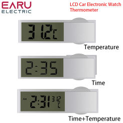 Mini Weather Station Digital Car Thermometer Thermostat Timer Clock Temperature Instruments Sensor Wall Type Meter LCD Display
