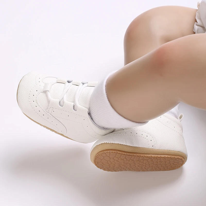 Description Picture 6 of itemNewborn Baby Boys' Shoes Moccasin Fashion Casual Sports Shoes White Baptist Soft Sole Anti Slip First Step