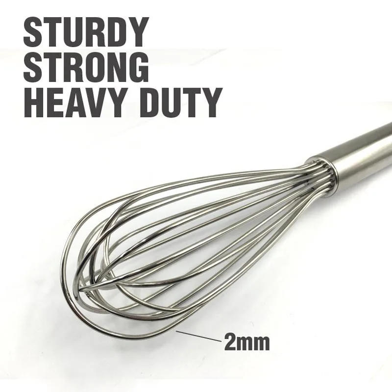 Description Picture 4 of itemStainLess Steel Whisk 25cm 16 Wires High Class Luxury Style Egg Beater Heavy Duty Whisk Kitchenware Kitchen Tool Cusine Utensil