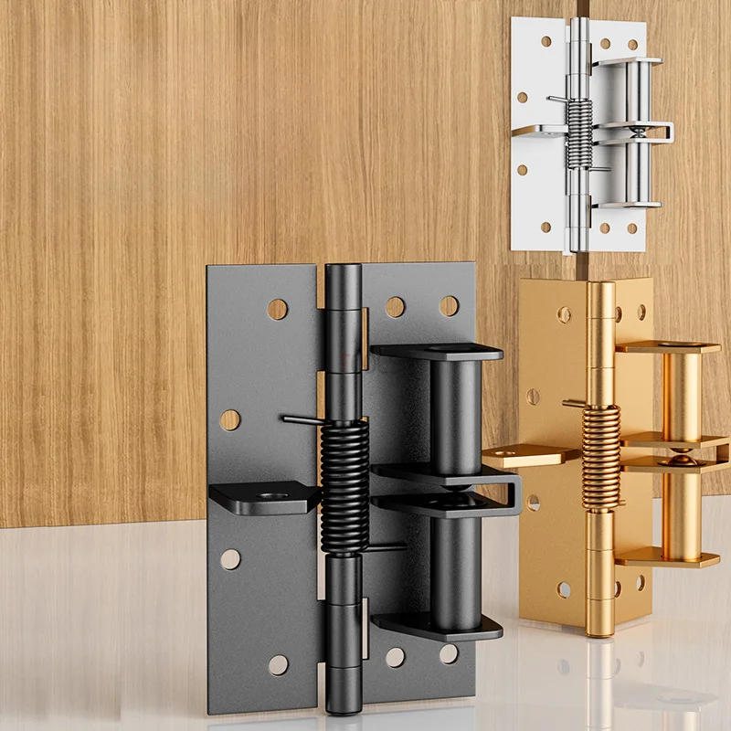 Description Picture 2 of item4-inch Mute Door Closer Automatic Door Closing Overturn 90 Degree Positioning Hinge Buffer Rebound Device Spring Invisible Hinge