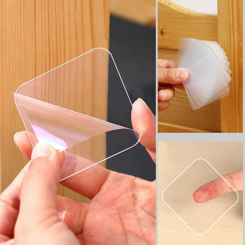 Description Picture 5 of item30/5PCS Transparent Double Sided Adhesive Tape Reusable Ultra-Strong PVC Wall Stickers Waterproof Household Products Adhesives
