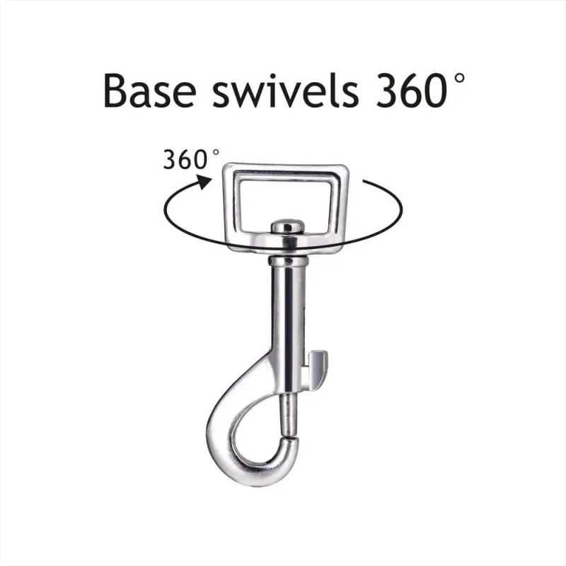 Description Picture 4 of item10Pcs Swivel Snap Hooks, Metal Heavy Duty Square Eye Clasp Buckle Trigger Clip Multipurpose for Spring Pet Buckle, Key Chain