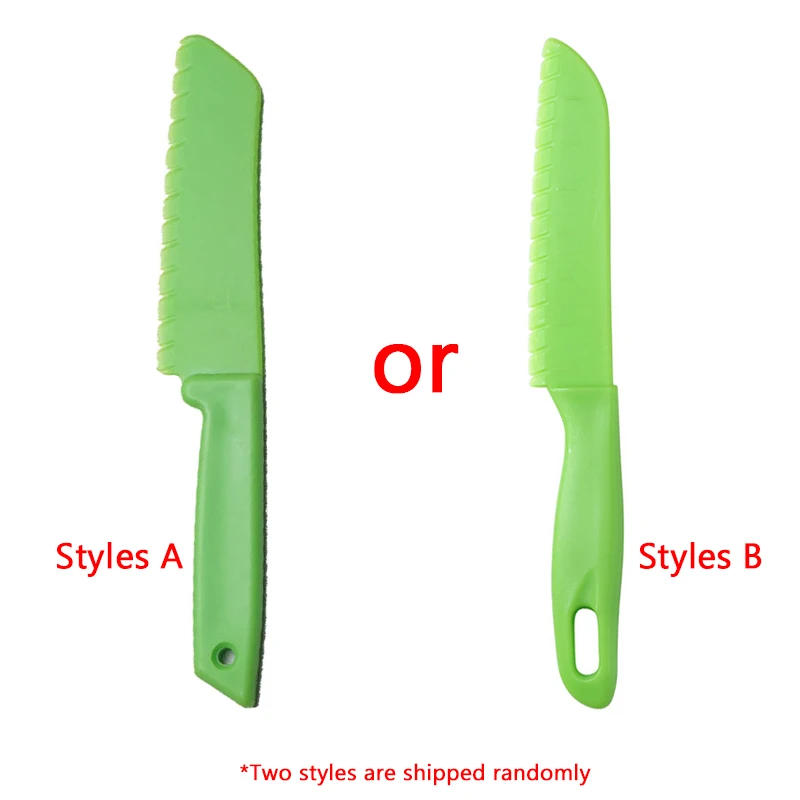 Description Picture 2 of itemSawtooth Cutter Plastic Fruit Knife Safe Kitchen Knife Kids Chef For Bread Lettuce Toddler Cooking Knives Children Paring Knives