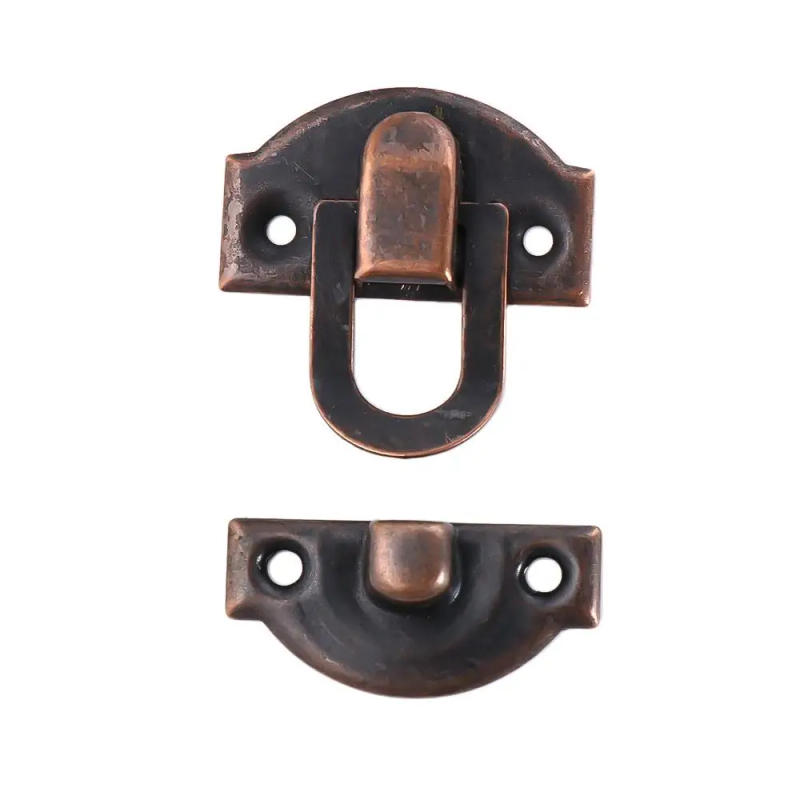 Description Picture 5 of itemWooden Box Jewelry Vintage Mini Trinket Antique Padlock Lock Clasps Hasp