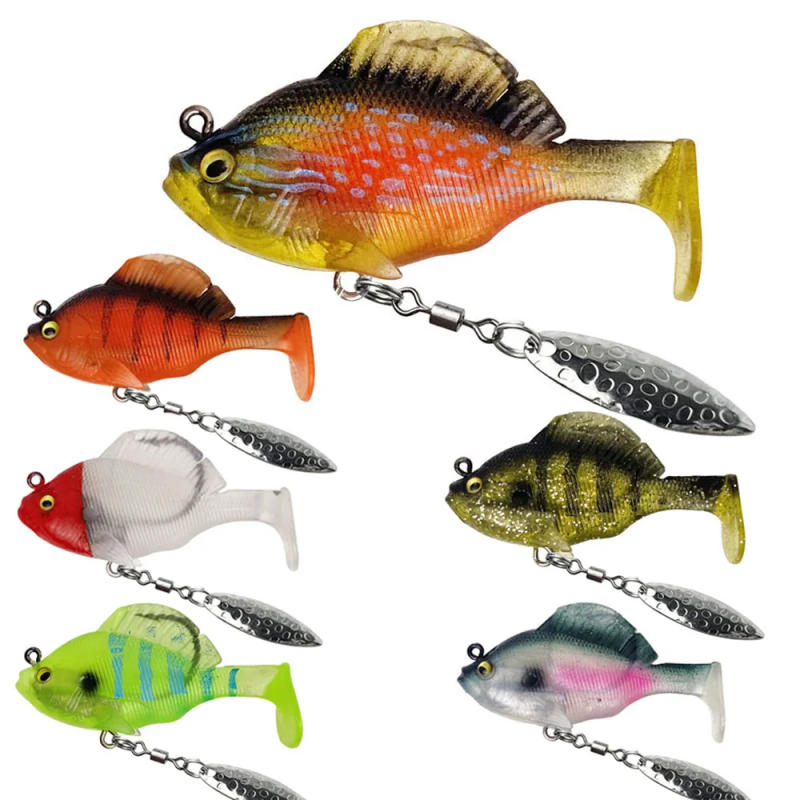 Description Picture 2 of item6Pcs/Box Dark Sleeper Fishing Lures Perch Soft Plastic Bait Artificial Jig Swimbait Bass Shad Trout Lure Freshwater Saltwater ﻿