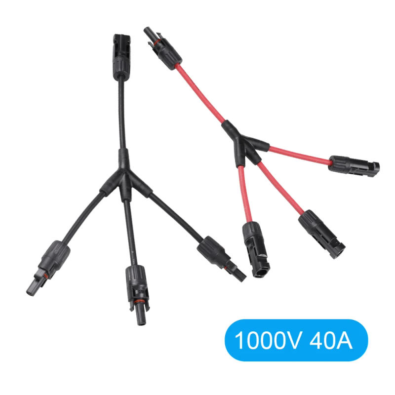 Description Picture 2 of item3 to 1 Y Branch Connector with 4mm2 solar cable MMMF /FFFM For Solar PV System Y Solar Panel Cable Connector