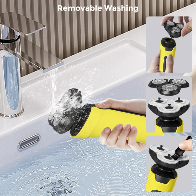 Description Picture 5 of itemSejoy Professional Electric Hair Clipper Machine Rechargeable Cordless Rotary Shavers Ear Nose Hair Trimmer for Men Yellow