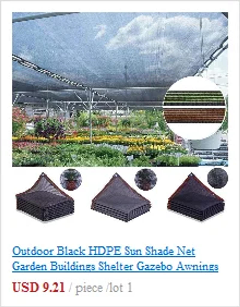 Description Picture 2 of itemOutdoor Black HDPE Sun Shade Net Garden Buildings Shelter Gazebo Awnings Pergola Sunshade Net Swimming Pool Camping Tent Awning