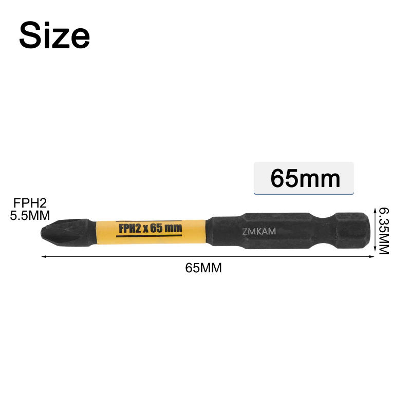Description Picture 5 of item65-150mm Electrician Special Cross Screwdriver Bits Set Anti-slip Magnetic Nutdriver FPH2 Batch Head For Hand Electric Driver