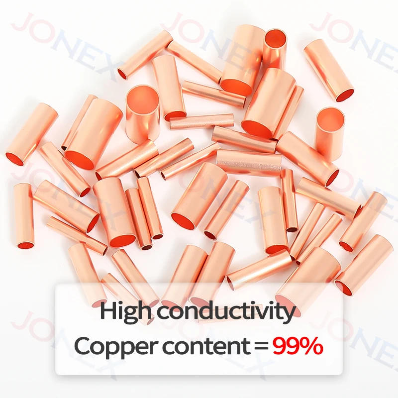 Description Picture 6 of item100PCS GT Copper Terminal Connectors Electrical Wire Cable Crimp Connecting Tubular Ferrules or for Lugs Have Heat Shrink Tubing