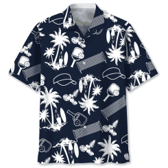 Pickle ball Tischtennis 3d gedruckt Hawaii Shirt für Männer Sommers port Muster Strand kurze Ärmel Tops Revers Knopf Bluse